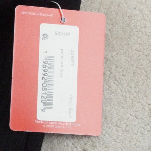 Spanx Ponte Vest Dress Womens Small Black Formal Preppy Elegant - Picture 4 of 11